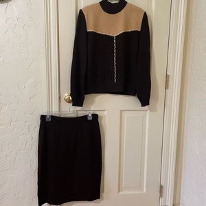 St. John Collection 2 Piece Skirt Suit Size 2 Sweater and 4 Skirt